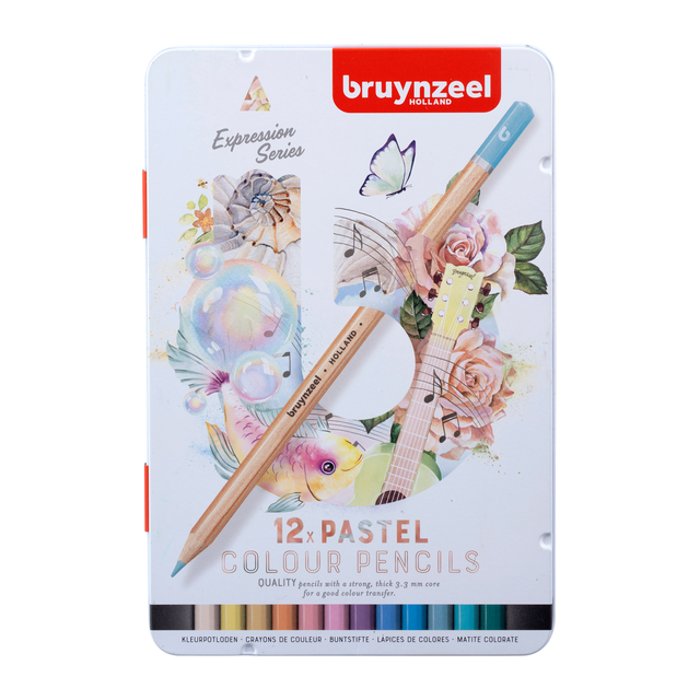 Crayon de couleur Bruynzeel Expression couleurs pastel 12 pièces