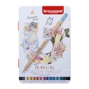 Crayon de couleur Bruynzeel Expression boîte métal 12 couleurs pastel