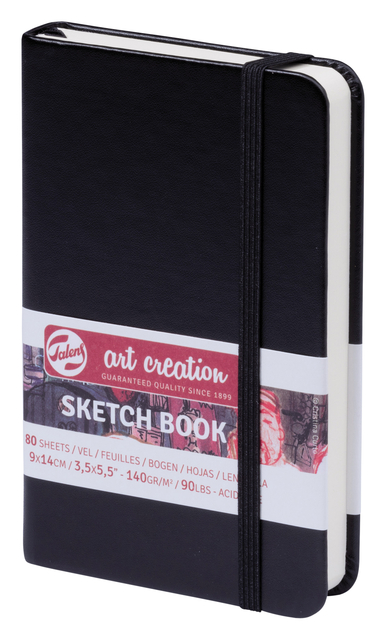 Carnet de croquis Talens Art Creation 90x140mm 140g 80 feuilles noir