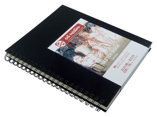 Carnet de croquis Talens Art Creation spirale 210x280mm 110g 80 feuilles noir