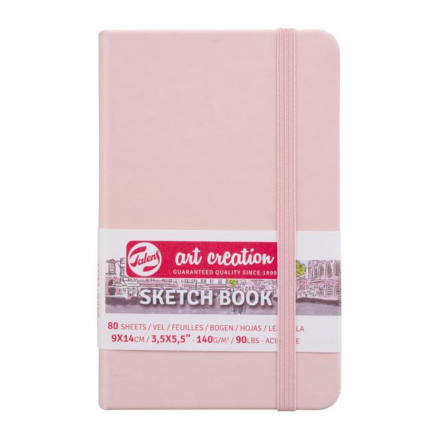 Cahier de croquis Talens Art Creation 9x14cm 140g 80 feuilles rose