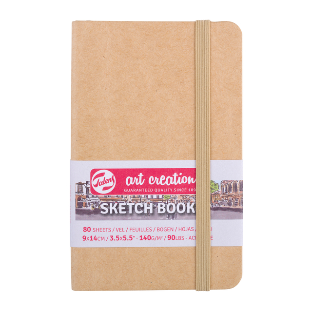 Cahier de croquis Talens Art Creation 9x14cm 140g 80 feuilles kraft