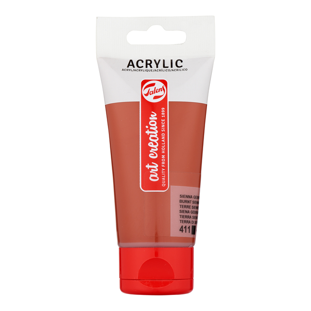 Peinture acrylique Talens Art Creation 411 Terre de sienne brûlée tube 75ml