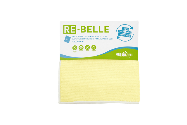Chiffon microfibre Greenspeed Re-belle 40x40cm jaune 5 pièces
