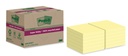 Bloc-mémos Post-it 654 Super Sticky RSS12CY Recyclé 76x76mm jaune canari 12 pièces
