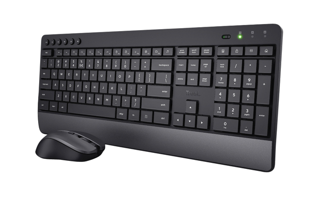 Toetsenbord Trezo Eco Comfort + muis QWERTY zwart