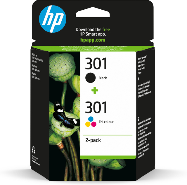 Cartouche d’encre HP 301 N9J72AE noir + couleur