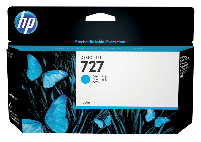 Cartouche d’encre HP B3P19A 727 bleu