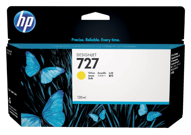 Inktcartridge HP B3P21A 727 geel