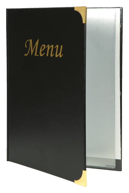 Protège-menu Securit A4 4x 2 pochettes noir