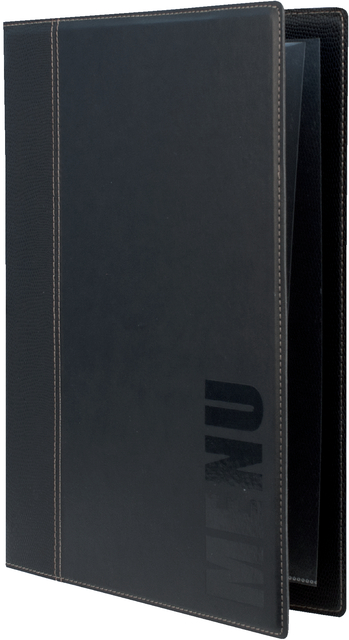 Protège-menu Securit A4 Trendy 1x 2 pochettes noir