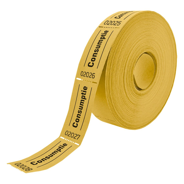 Bon de consommation CombiCraft 57x30mm double face 2x 1000 pièces jaune