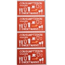 Bon de consommation CombiCraft sécurité UV 500 pièces rouge