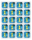 Consumptie breekmunten Combicraft 200 stuks blauw