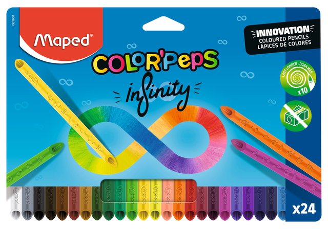 Crayon de couleur Maped Color'Peps Infinity boîte 24 couleurs