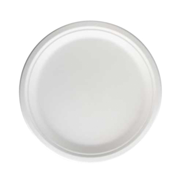 Assiette IEZZY 260mm 1 compartiment canne à sucre sans PFAS blanc 50 pièces