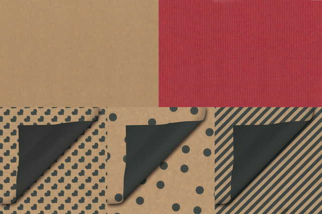 Cadeauzak Special Wrap 12x19cm kraft zwart en wit assorti doos à 1000 stuks