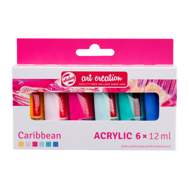 Acrylverf Talens Art Creation Caribbean assorti 6 tubes à 12ml