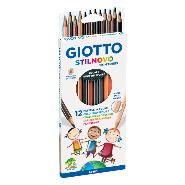 Crayon de couleur Giotto Stilnovo Skin Tones 12 pièces