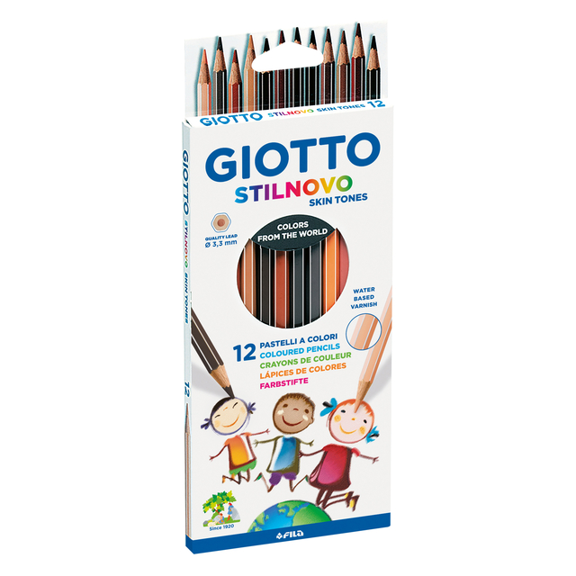 Potlood Giotto Stilnovo skin tones 12 stuks