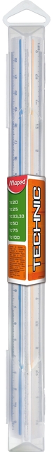 Règle à échelle de réduction Maped triangulaire 1:20/25/33,33/50/75/100