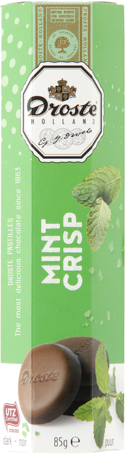 Chocolat Droste pastilles noir menthe crisp 85g