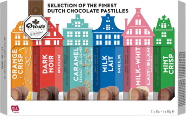 Chocolat Droste pastilles 6 packs tube 510g