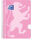 Bloc de cours Oxford School A4+ ligné 23 perf 160 pages 80g rose
