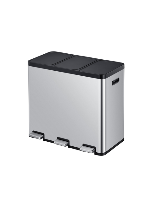 Pedaalemmer EKO Essential Recycler 3x20 liter rvs