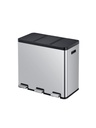 Pedaalemmer EKO Essential Recycler 3x20 liter rvs
