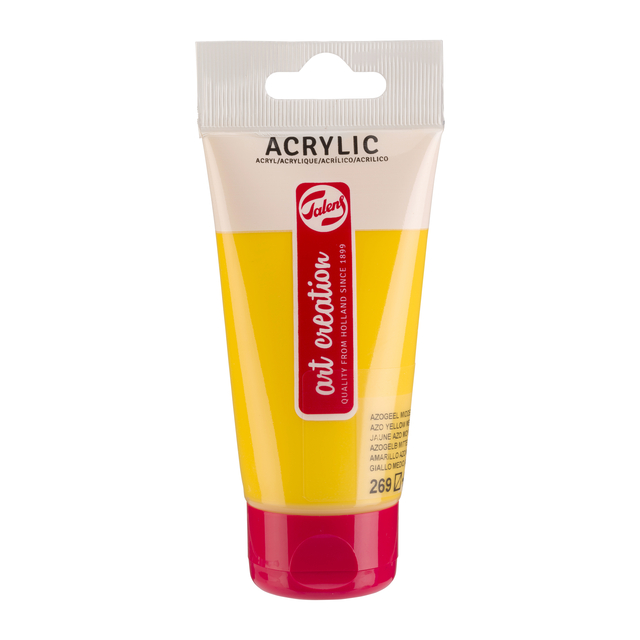 Peinture acrylique Talens Art Creation 269 Jaune Azo moyen tube 75ml