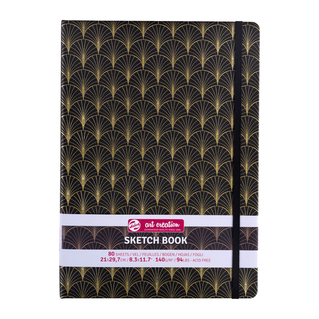 Schetsboek Talens Art Creation 80 vel 140gr 210x297mm art deco