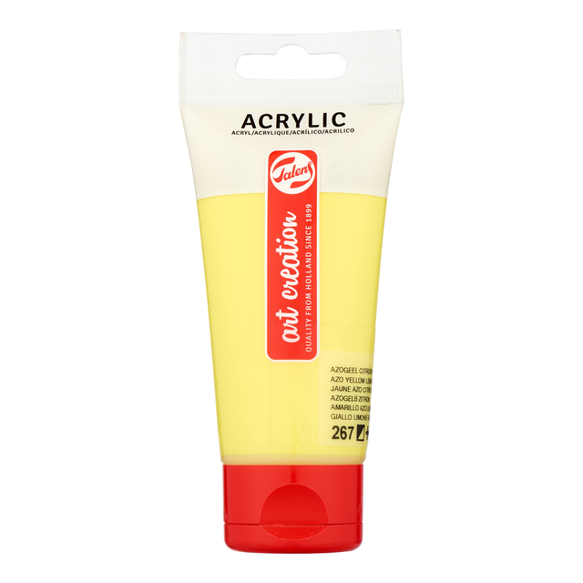 Peinture acrylique Talens Art Creation 267 Jaune Azo Citron tube 75ml