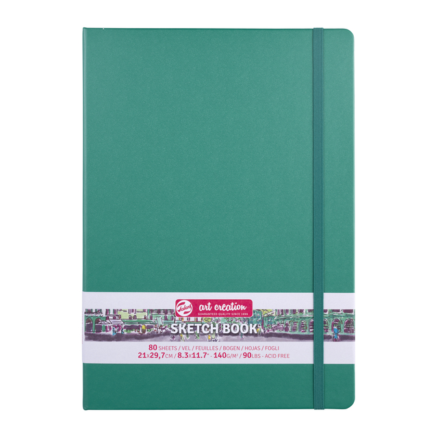 Schetsboek Talens Art Creation 80 vel 140gr 210x297mm woudgroen