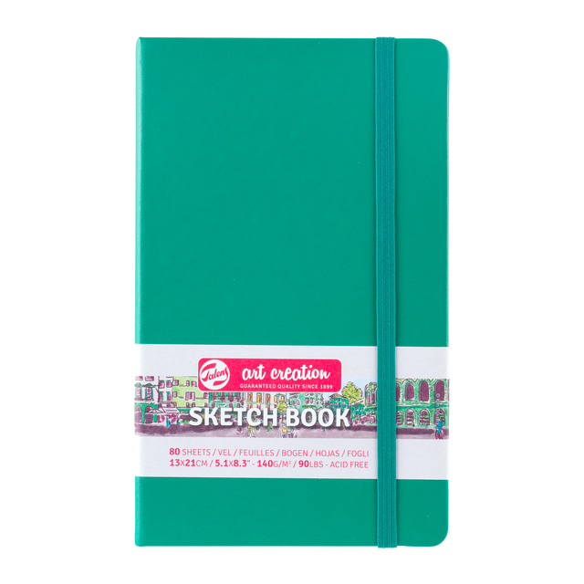 Carnet de croquis Talens Art Creation 13x21cm 140g 80 feuilles vert forêt