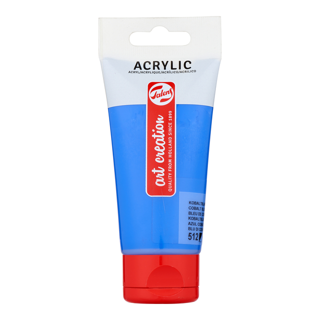 Peinture acrylique Talens Art Creation 512 Bleu Cobalt tube 75ml