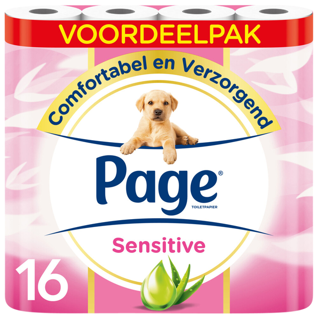 Papier toilette Page Sensitive Aloe Vera 3 épaisseurs blanc 140 feuilles