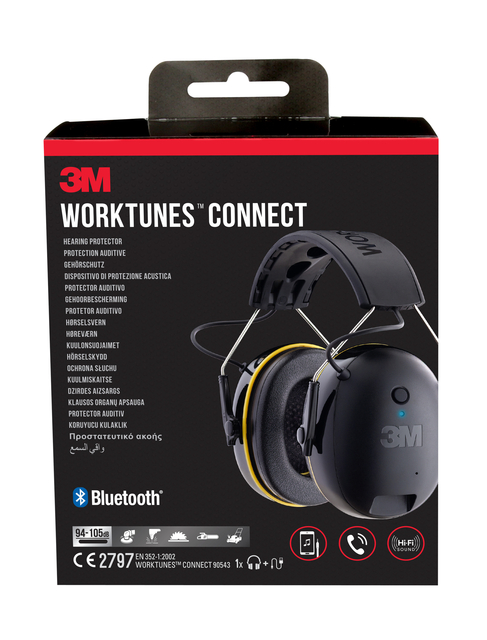 Oorkap 3M Worktunes Connect Bluetooth technologie 90543EC1 94-105 dB