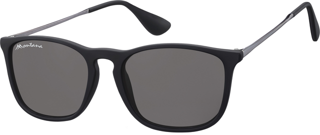 Lunettes de soleil Montana noir verre fumé branche métal