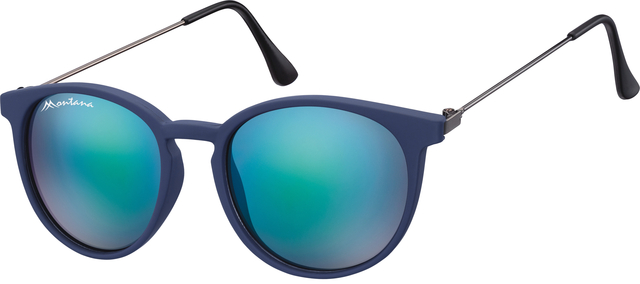 Lunettes de soleil Montana bleu mat Revo verre rond bleu