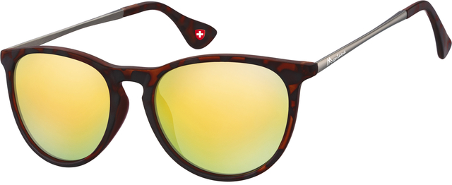 Lunettes de soleil Montana Turtle mat Revo verre doré