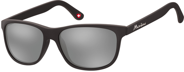 Lunettes de soleil Montana noir mat Revo verre miroir