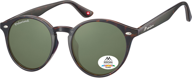 Lunettes de soleil Montana Turtle verre G15 vert polarisé