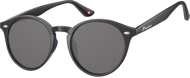 Lunettes de soleil Montana noir verre rond fumé