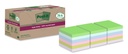 Bloc mémos Post-it 654 RSS12COL 76x76mm Colour Notes 14+4 gratuits