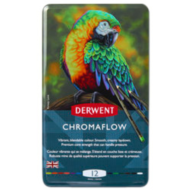 Crayon de couleur Derwent Chromaflow set 12 couleurs