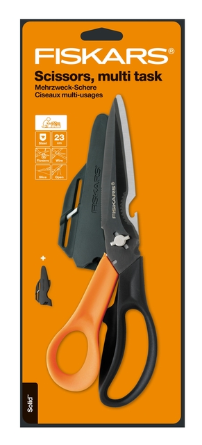 Ciseaux Fiskars Cuts & MoreTitanium multifonctionnel 23cm noir