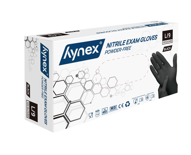 Gant Hynex nitrile L noir 3,5g 100 pièces