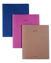 Agenda 2027 Brepols Timing Colora 7 jours/2 pages taupe, rose, bleu foncé