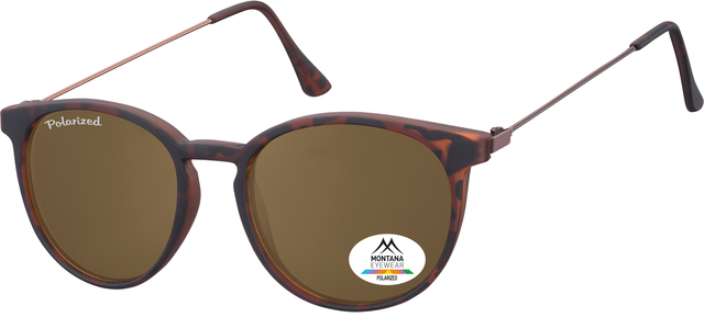 Lunettes de soleil Montana Turtle verre fumé polarisé branche métal noir